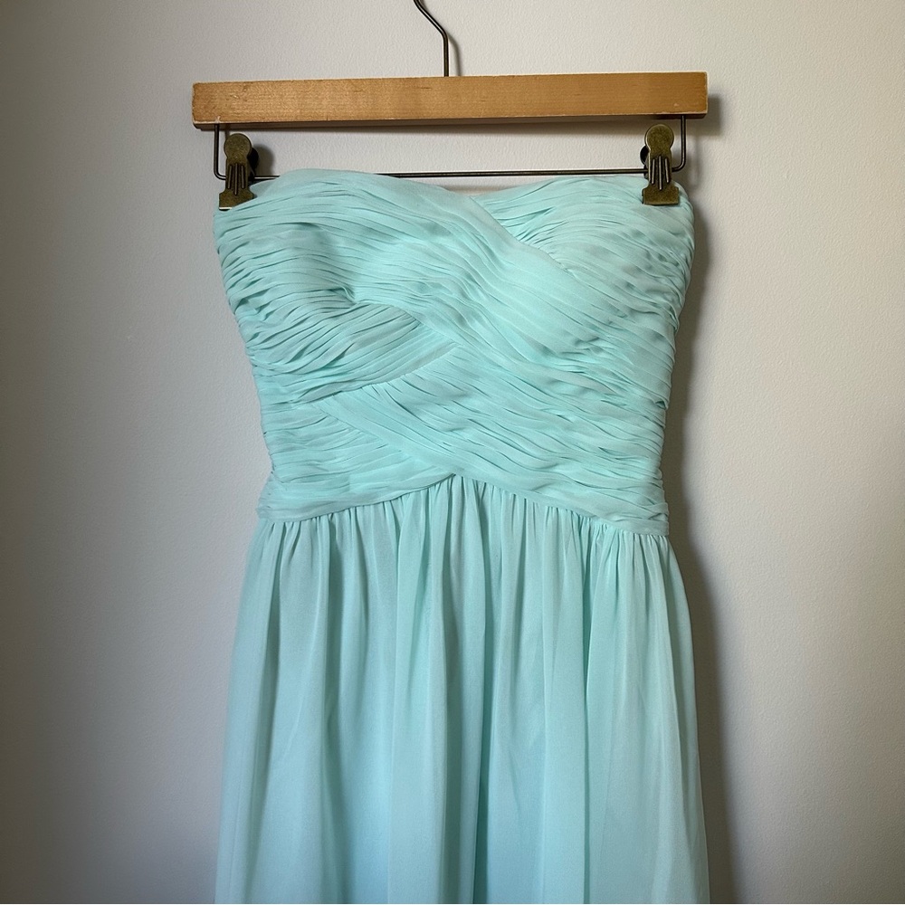 Chiffon overlay midi tea length bridesmaid / grad dress - Picture 7 of 11